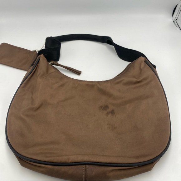 Ralph Lauren Polo Jeans Co Shoulder Bag Brown Y2K Baguette Small w Wallet Retro - Picture 3 of 7